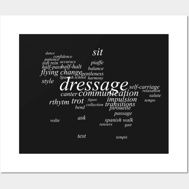 Equestrian Dictionary - Dressage (dark) Wall Art by ThunderboltFire